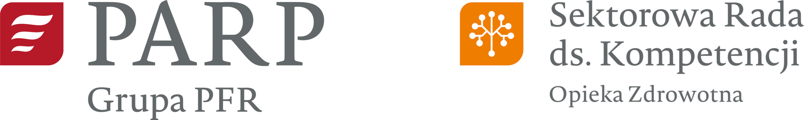 baner logo PARP Grupa PFR Sektorowa Rada ds. Kompetencji Opieka Zdrowotna
